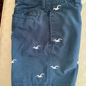 Hollister Navy Button-Fly shorts
